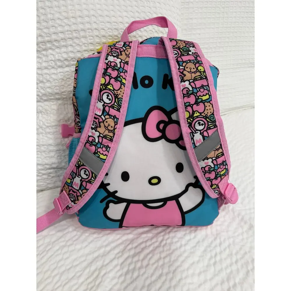 Hello Kitty Sanrio Glitter Confetti Backpack Pink School Bookbag Kids Travel Bag